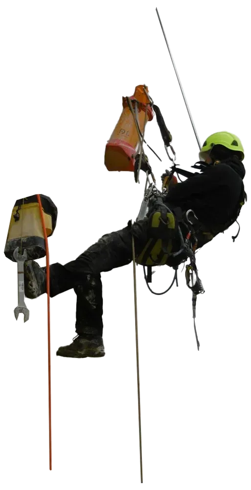 Cordiste suspendu détouré